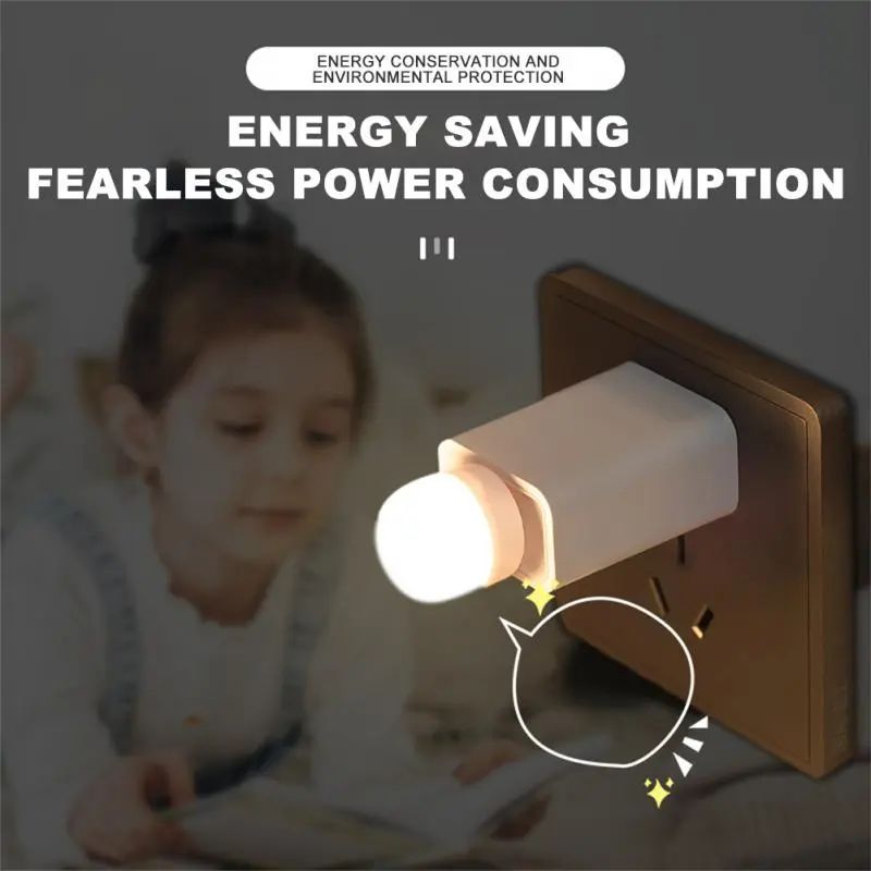 6PCS Mini USB Plug Lamp LED Small Night Light Computer Mobile Power Charging Mini Book Light LED Eye Protection Reading Night Light