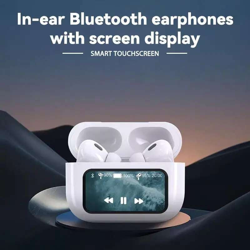 Airpods A9 Pro Earbuds Anc/enc Touch Screen Display Noise Reduction Wireless Earbuds For Android & Ios | A9 Pro | bluetooth 5.3 for ios and android