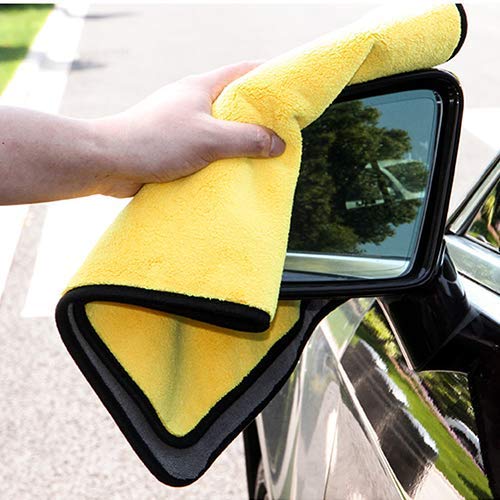 3pcs Microfiber Cleaning Towel Thicken Soft Drying Cloth Car Body Washing Towels Double Layer Clean Rags Car Accessories