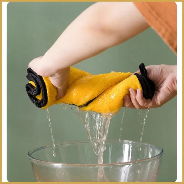 3pcs Microfiber Cleaning Towel Thicken Soft Drying Cloth Car Body Washing Towels Double Layer Clean Rags Car Accessories