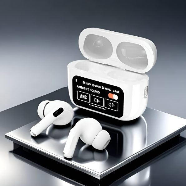 Airpods A9 Pro Earbuds Anc/enc Touch Screen Display Noise Reduction Wireless Earbuds For Android & Ios | A9 Pro | bluetooth 5.3 for ios and android